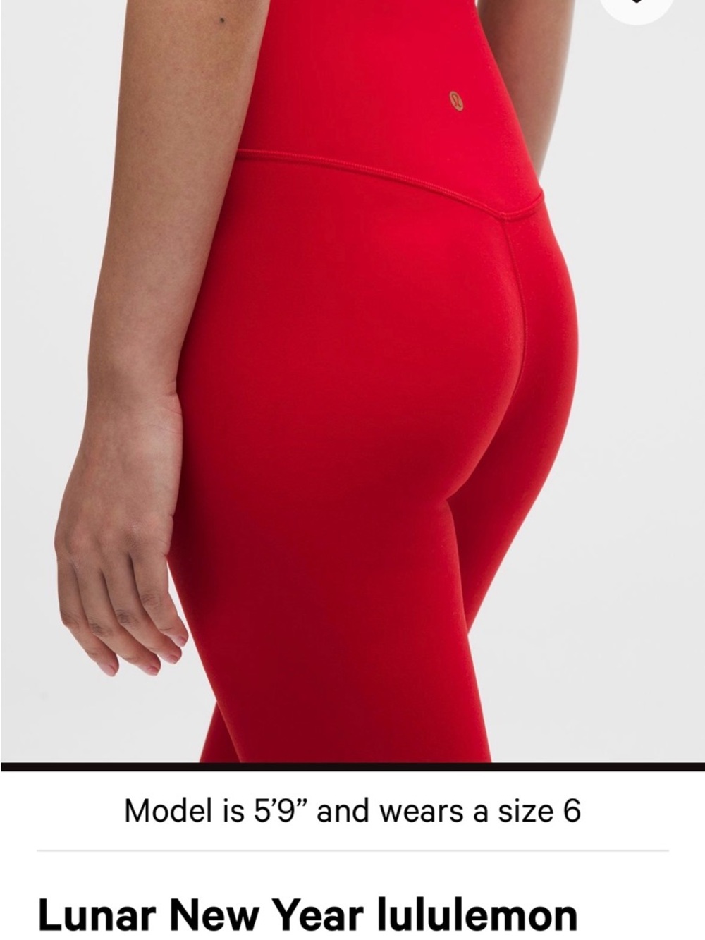 lululemon Oxford red align 25”.   Size 4  Leggings